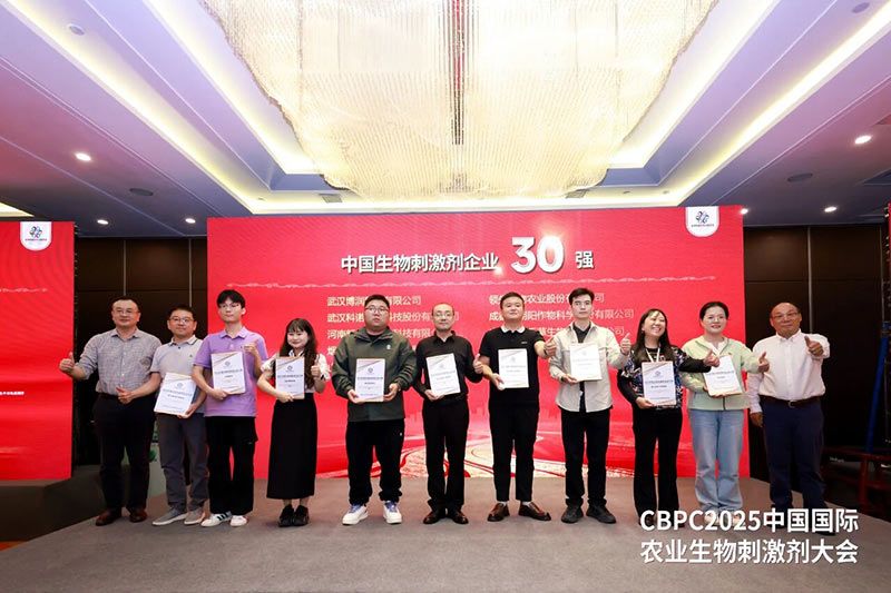 CBPC 2025｜新朝陽榮獲“2025中國生物刺激劑企業(yè)30強(qiáng)”稱號(hào)
